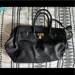 Made in Italy black faux leather handbag